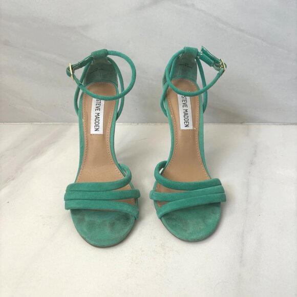 Steve Madden Turquoise Suede Heels - 6.5 - Picture 2 of 8